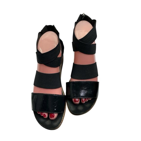 Eileen Fisher Sport Tumbled Patent Leather Sneaker Sandal Size 7.5 Women’s - Picture 4 of 10